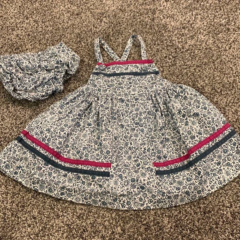 Tea Girls Dress with Diaper Cover 6-12mo